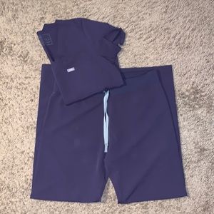 Figs eggplant colored scrub set